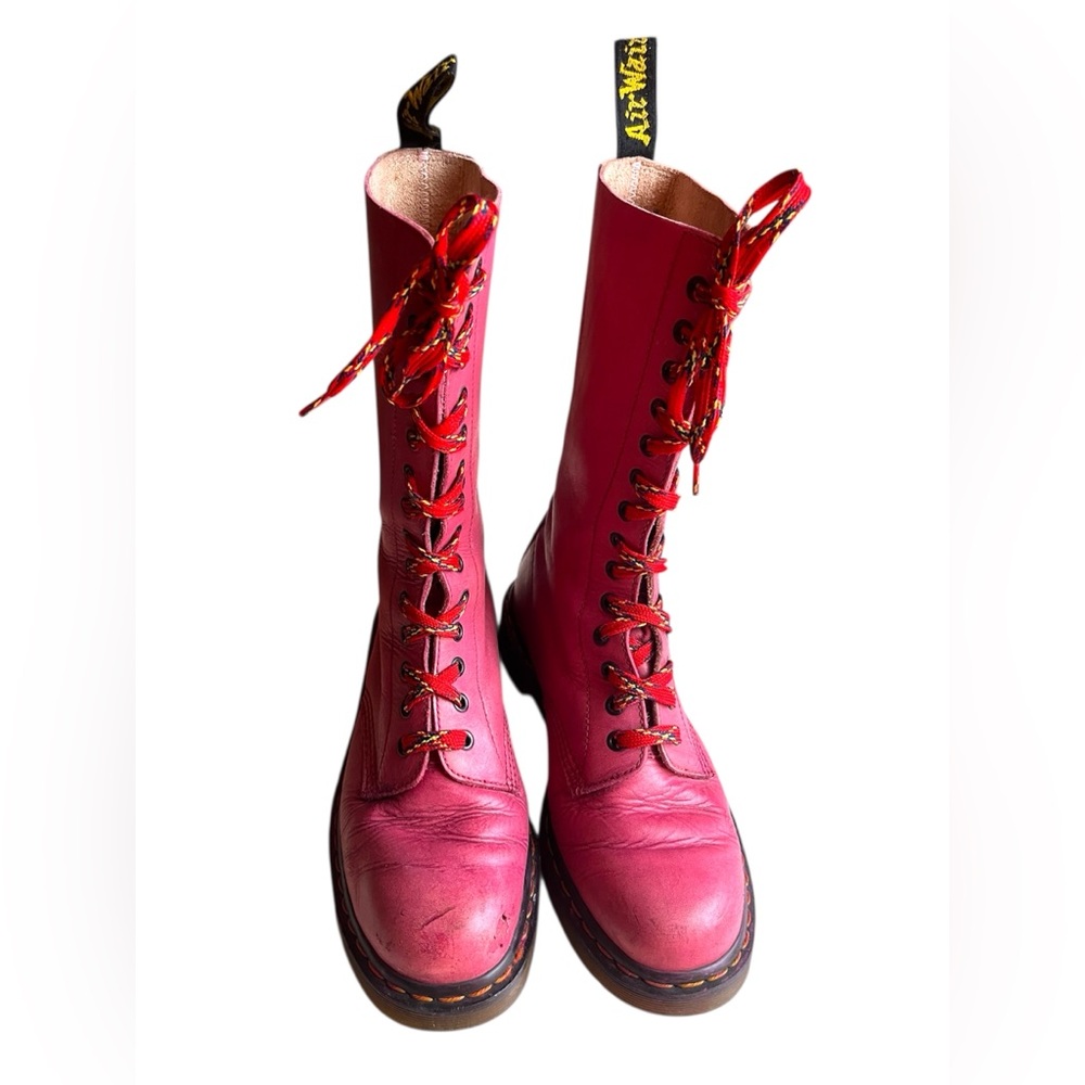 Dr. Martens Pink Lace-Up Boots